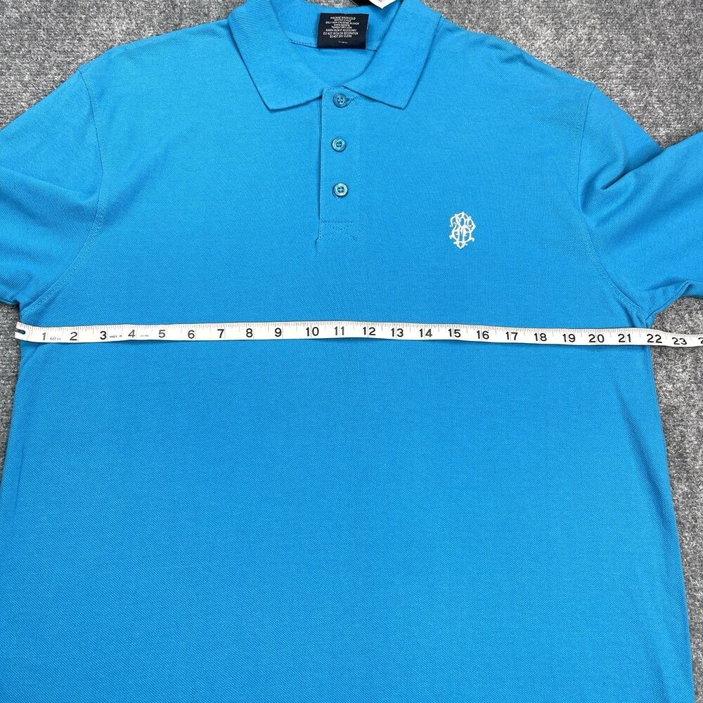 Southpole Polo Shirt Mens Large Ocean Blue Short Sleeve Y2K NEW With Tags - Picture 8 of 11